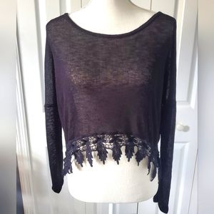 Deb, Light Sweater, Black, Medium